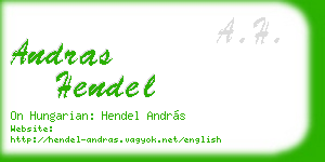 andras hendel business card